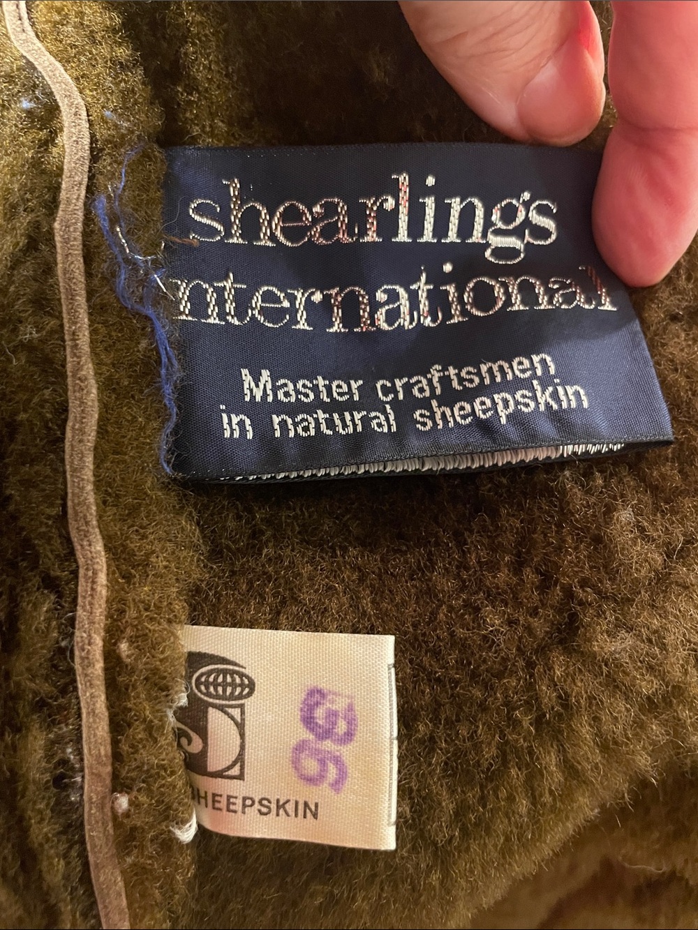 Shearling International Brown Natural Sheepskin Jacket with Plush Collar - Picture 2 of 12